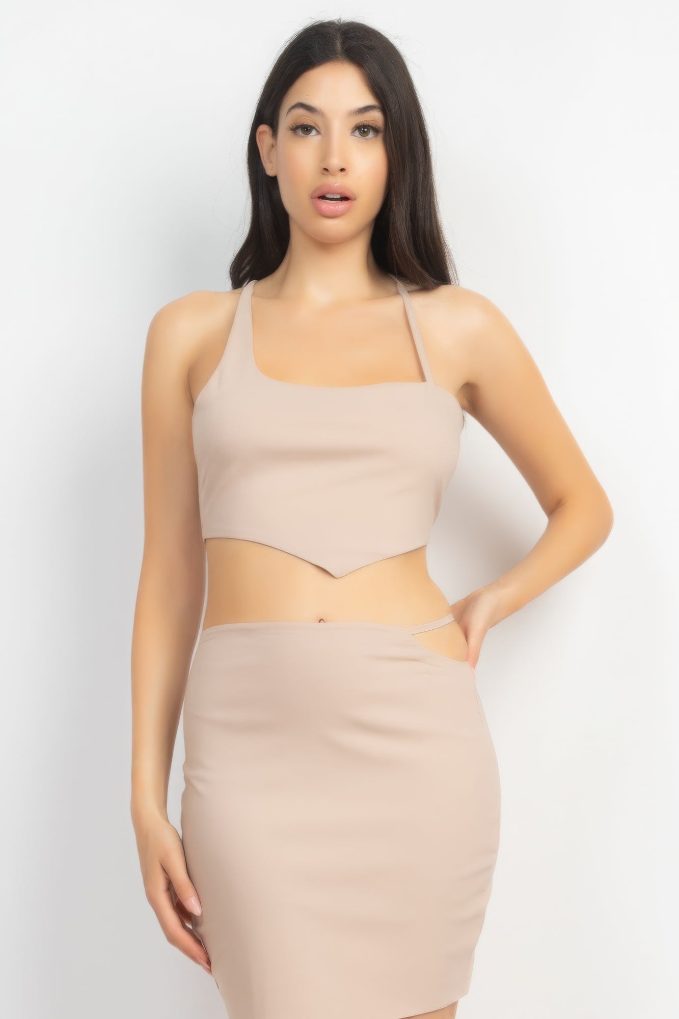 Asymmetrical Cross Back Top & Skirts Set - Cabin 6 Productions