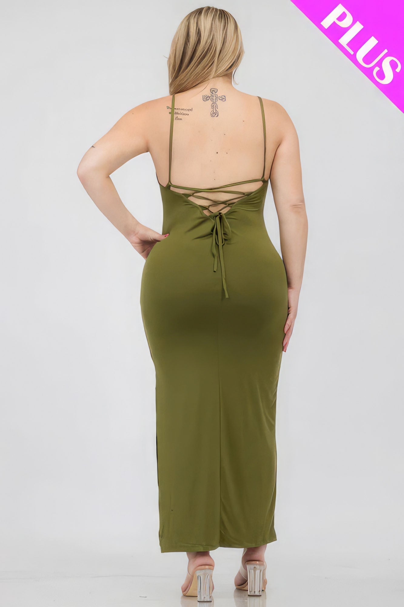 Crisscross Back Split Thigh Maxi Dress - Cabin 6 Productions