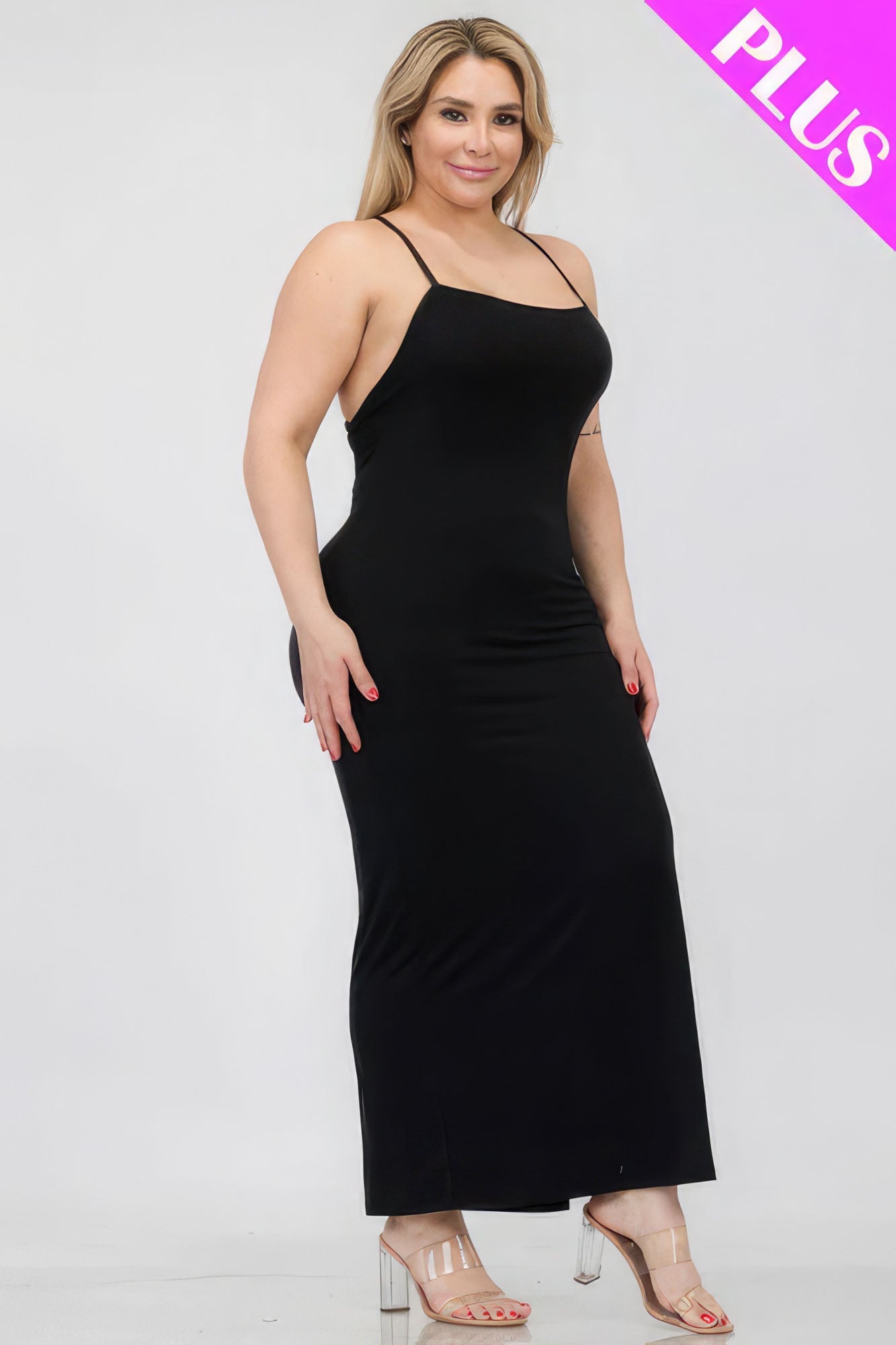 Crisscross Back Split Thigh Maxi Dress - Cabin 6 Productions