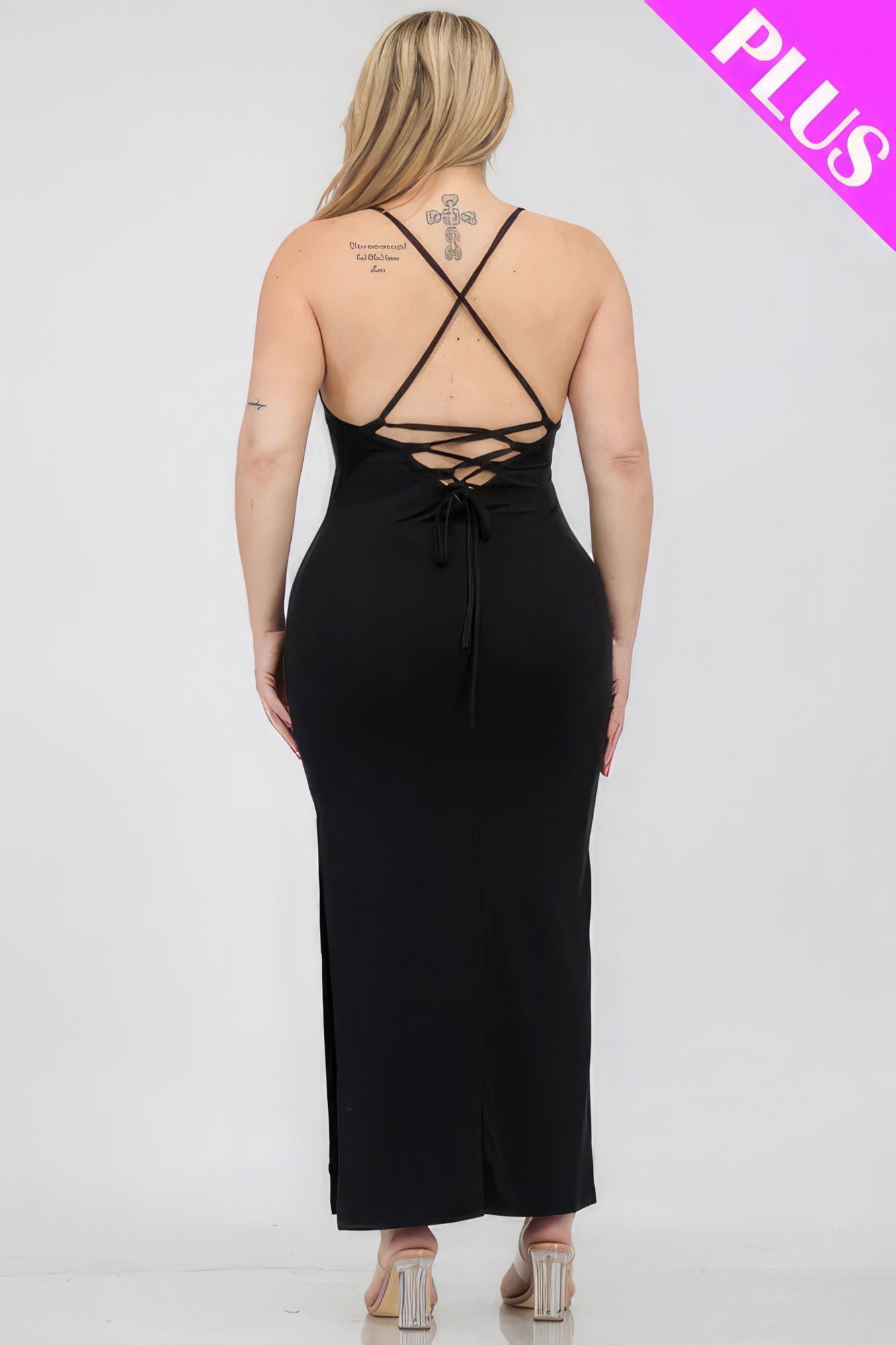 Crisscross Back Split Thigh Maxi Dress - Cabin 6 Productions