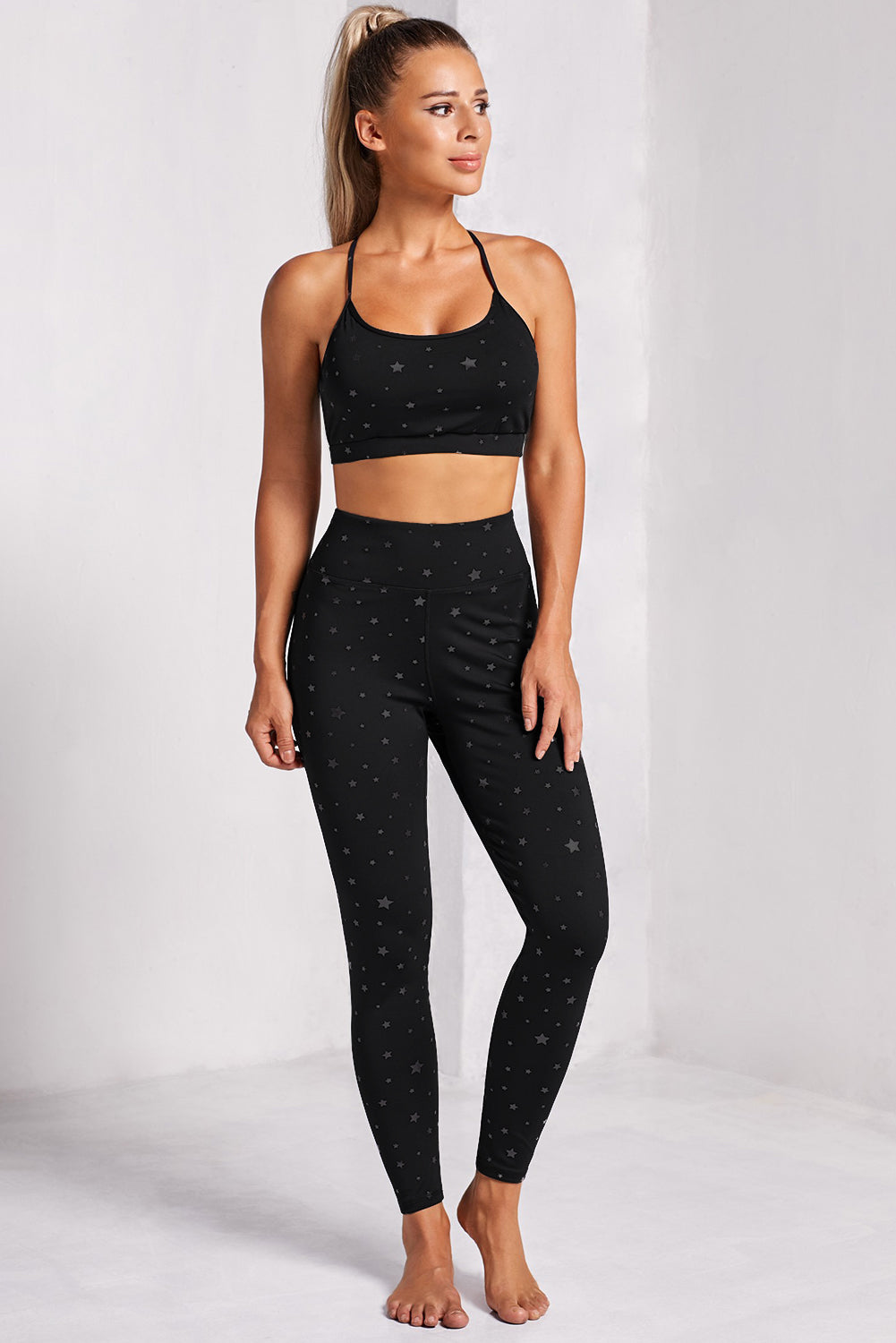 Star Print Sports Bra and Leggings Set – Cabin 6 Productions
